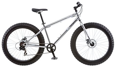 Mongoose Mens Malus Fat Tire Bike Silver Fixie Cycles