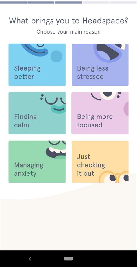Low touch travel ninety four giving you peace of thoughts. Headspace's second question in their mobile app onboarding ...