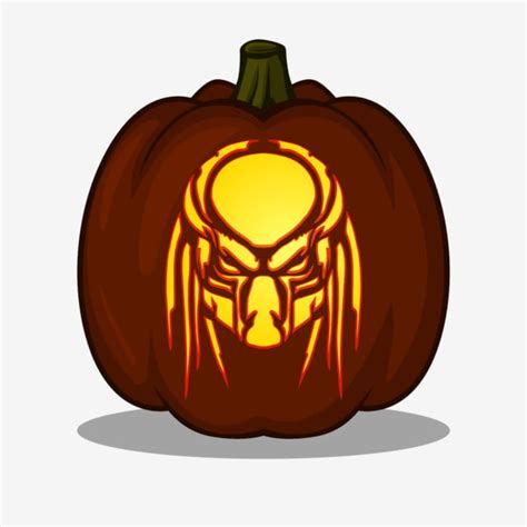 Predator Design For Pumpkin Carving Ideas Include Pdf File Ready To