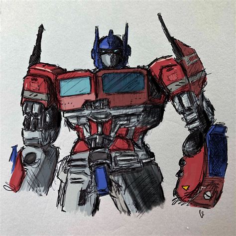 Optimus Prime Color Transformers Drawing Transformers Artwork