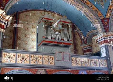 A Historic Pipe Organ In Beautiful Church Stock Photo Alamy