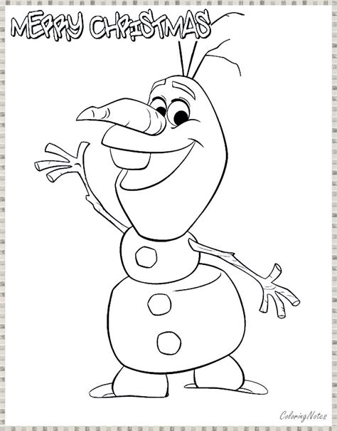 14 Cute Frozen Christmas Coloring Pages for Children Free Printable