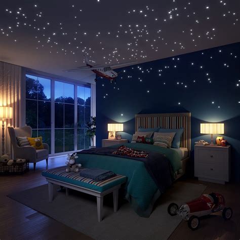 Glow In The Dark Galaxy Set Space Themed Bedroom Outer Space Bedroom
