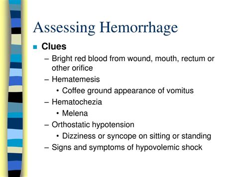 Ppt Hemorrhage And Shock Powerpoint Presentation Free Download Id