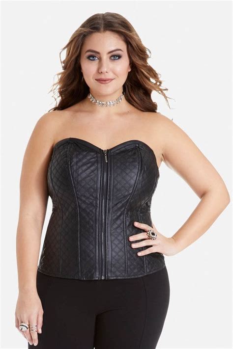 Fashion To Figure Fresca Quilted Faux Leather Corset Plus Size Corset