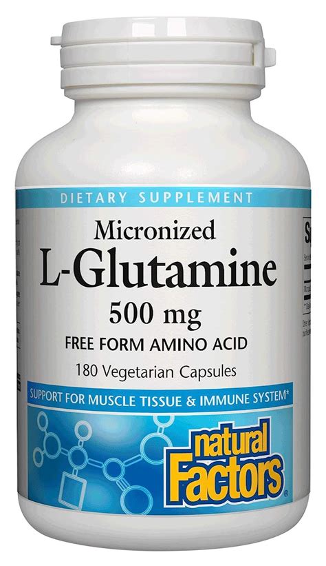 Micronized L Glutamine Natural Factors Micronized L Glutamine Mg
