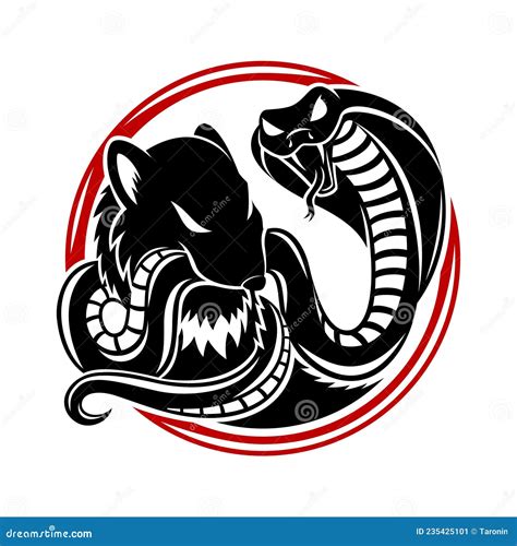 Mongoose And Cobra Stock Vector Illustration Of Drawing 235425101