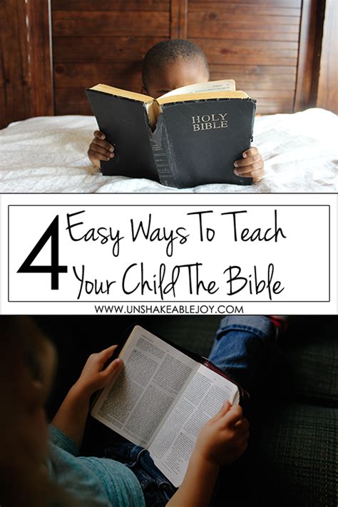 4 Easy Ways To Teach Your Child The Bible 1 Unshakeable Joy