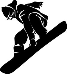 Jumping Snowboarder Silhouette Sticker