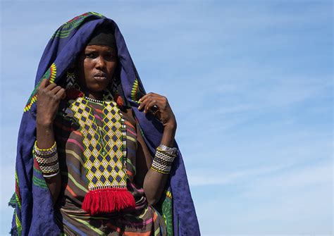 Portrait Of An Issa Tribe Woman With A Beaded Necklace Afar Region