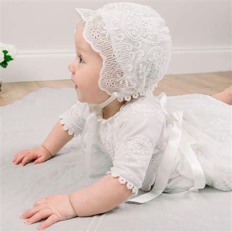 Baby Baptism Dress Long Lace Princess Newborn Baby Christening Gowns 1