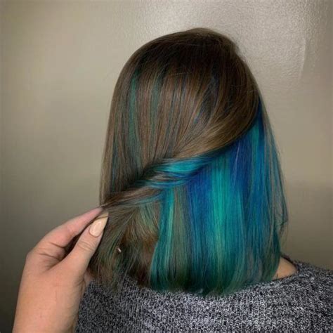 12 Peekaboo Highlights For 2022 And How To Get The Look Blue Hair