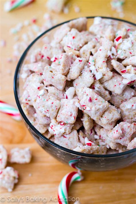 Puppy chow mix is a great holiday party snack. Homemade Food Gifts for Christmas | The Bearfoot Baker