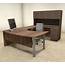 5pc U Shaped Modern Contemporary Executive Office Desk Set OF CON U24 