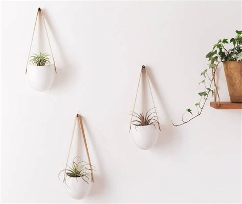 3 Ceramic Hanging Planter Indoor Set Wall Planter Indoor Etsy