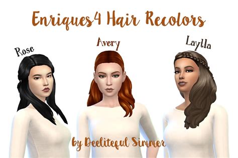 Deelitefulsimmer Enrique` Hairs Recolors Sims 4 Hairs