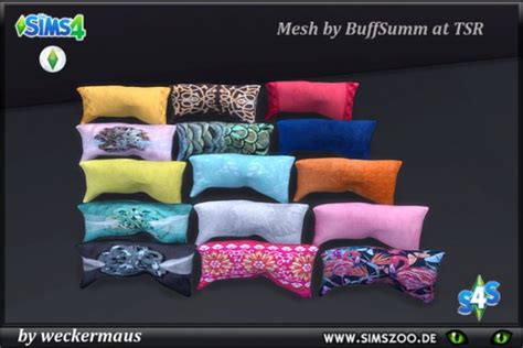 Blackys Sims 4 Zoo Orient Pillows Narrow By Weckermaus • Sims 4 Downloads