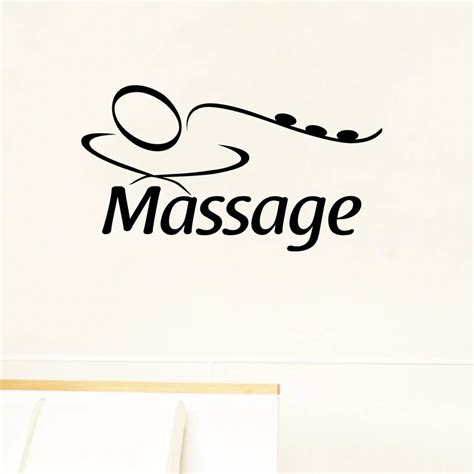 body massage sign wall art decal spa logo design vinyl wall sticker beauty salon mural art