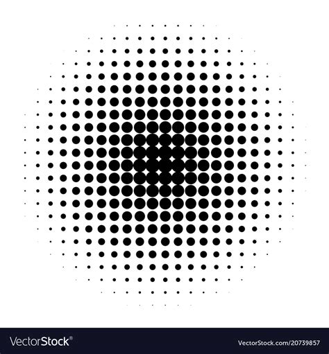 Circle In Halftone Dot Pattern Royalty Free Vector Image