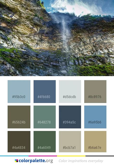 Water Nature Waterfall Color Palette
