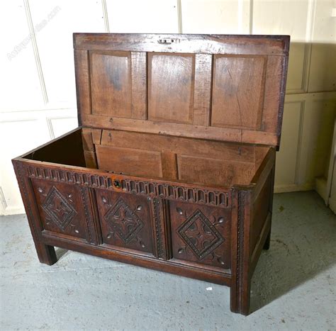 17th Century Carved Oak Coffer With Key Antiques Atlas