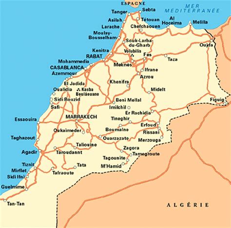 Morocco Location On Map Cities And Towns Map