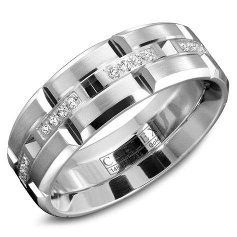 18kt 75mm Diamond Mens Wedding Band Jupiter Jewelry Inc