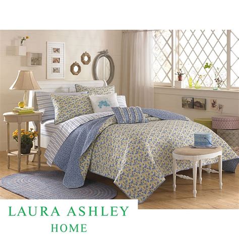 Laura Ashley Carlie Blue Full Queen Size Quilt Free Shipping Today 14110239