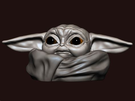 Baby Yoda From Mandalorian 3d Model 3d Printable Cgtrader