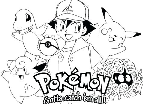 Ash And Pikachu Coloring Pages At Free Printable