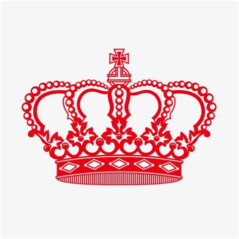 A Red Crown On A White Background