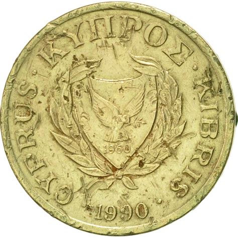 419925 Chypre Cent 1990 TTB Nickel Brass KM 53 2 TTB Cent De