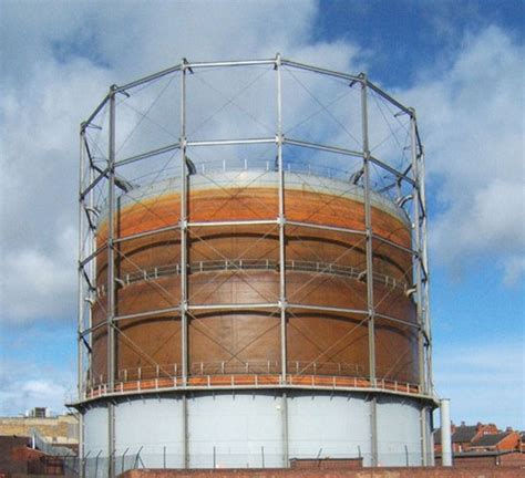 Gasholder Floating Also Known As Gasometer Or Towngas Bell Tank