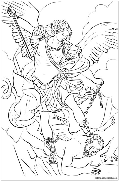 Saint Michael Coloring Page - Free Printable Coloring Pages