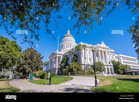 California State Capitol Building And The Surrounding Park In Downtown