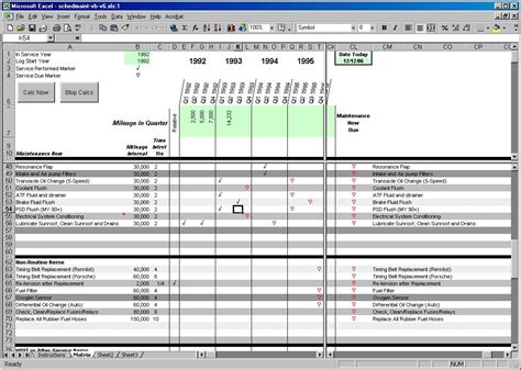 .excel templates you can use to keep track of your home repair and maintenance activities. Wanted: Excel Maintenance Log - Page 2 - Rennlist ...