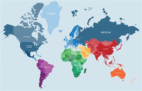 Vector World Map With All Countries Maproom Images