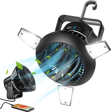Buy Camping Fans For Tentstent Fan Light Combo5000mah 4 Speeds