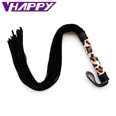 38cm Genuine Leather Spanking Paddle Flogger Whip Flirting Fun Sexy Leather Whip Sex Toys For