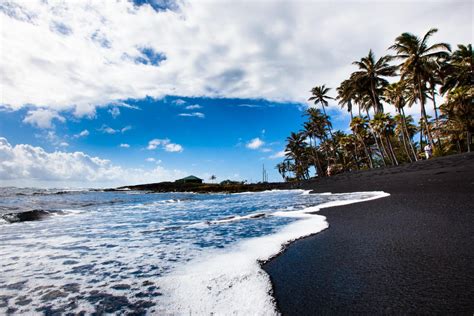 Punaluu Black Sand Beach Hawaii Go Hawaii