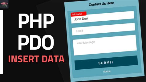 How To Insert Data Into Mysql Using Php Pdo