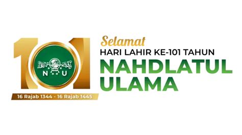 Logotipo Oficial Por Los 101 Años De Harlah Nahdlatul Ulama Vector PNG