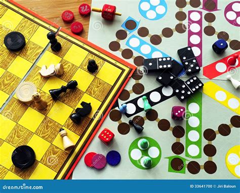Board Games Stock Photo Image Of Domino Chessboard 33641700