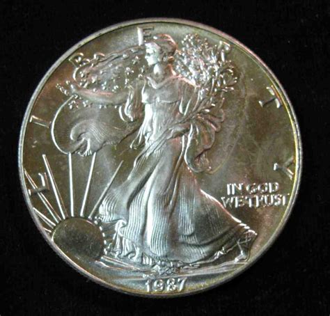 445 1987 American Eagle Silver Dollar 999 Fine Silver One Ounce