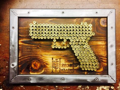 Glock 17 Bullet Metal Scrap Art Bullet Crafts Bullet Casing Crafts