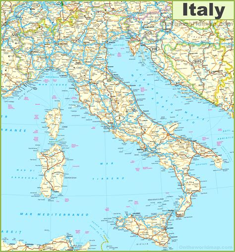 Map Italy Roads Get Map Update