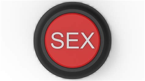 premium photo sex red button isolated 3d illustration render