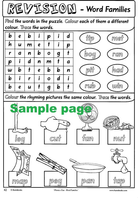 Phonics Fun Word Families Educational Worksheets And Books