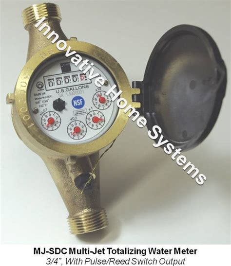 Mj Sdc Brass Totalizing Water Meter With Pulsereed Switch Output For