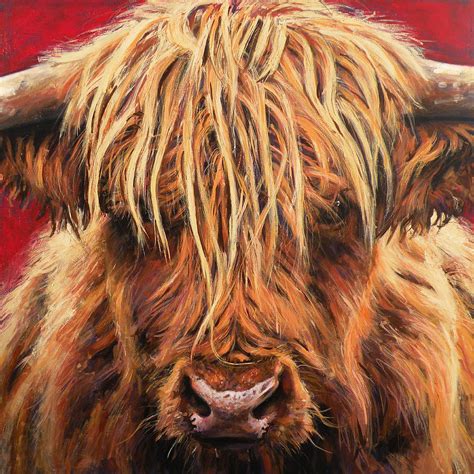 Highland Cow Painting By Leigh Banks Pixels